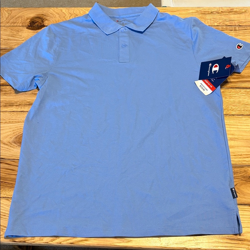 Champion Light Blue Polo Shirt NWT
